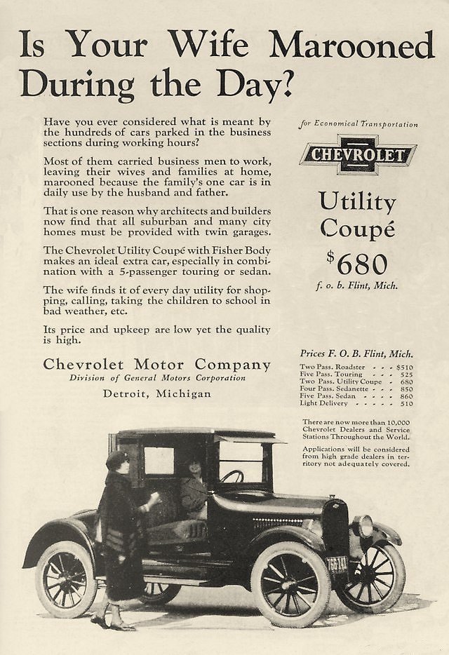 1922 Chevrolet Auto Advertising